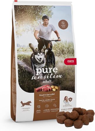 Беззерновий корм для собак MERA Pure Sensitive з яловичиною та картоплею, 4 кг