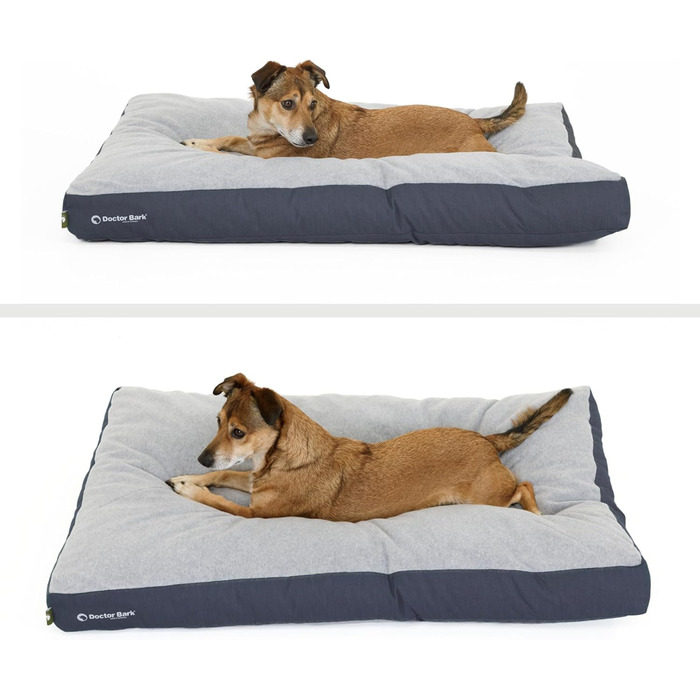 М'яке ліжко для собак середніх порід GreenLabel - зручне та миюче, 88x60 см, кобальтово-синій колір