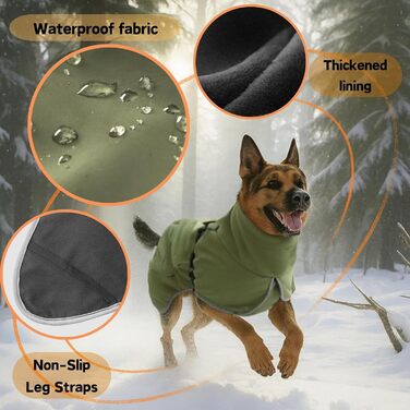 Водонепроникний дощовик для собак, регульована куртка для великих та середніх собак, дощовик з кліпсою, теплий водонепроникний костюм для Лабрадора, Хаскі (Чорний XXL)