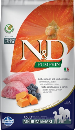 Сухий корм Farmina N&D Pumpkin для дорослих собак середніх та великих порід з ягняти, 12 кг