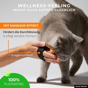 Щітка для собак з довгою шерстю - 100% натуральна щетина, Made in Germany. М'яка щітка для видалення підшерстка, розплутування та вирівнювання без вискубування. Змащений дерев'яний грифель FSC® + додатковий засіб для чищення щітки