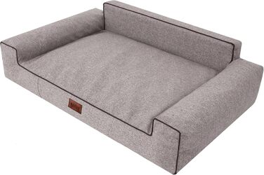 М'яке ліжко для собак, лежанка для тварин, коричнева, 98 x 66 см (Cappuccino Inarii, L)