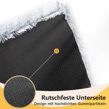 Ортопедичне ліжко для собак DONWEI, м'яке, з плюшем, 75x50x6 см, сірий колір