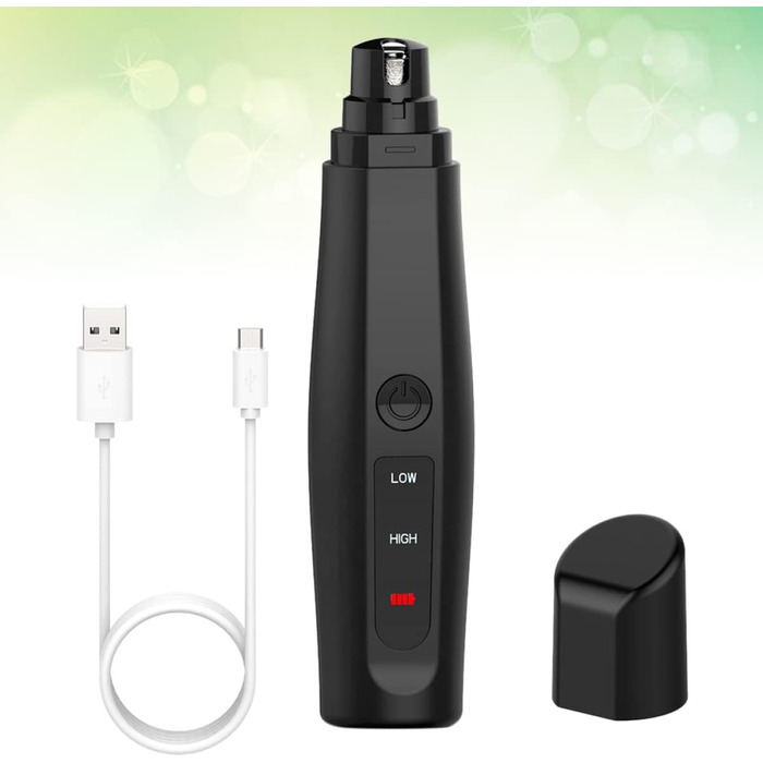 Електричний триммер для нігтів Happyyami для собак та котів - безпечний та зручний, з алмазним насадком