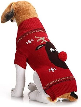 Пуловер для собак ABRRLO з бавовни, теплий зимовий костюм для святкування Нового року, розмір XXL, KitzD