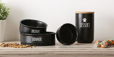 Керамічний набір для напоїв та десертів Pet Collection ESS-, великий, 7,5 см, чорний, 2 предмети