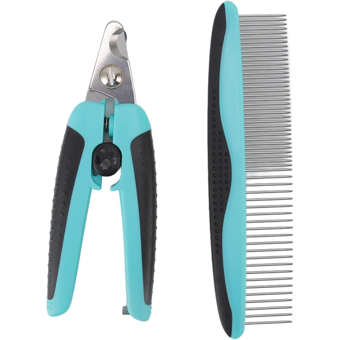 Тример для догляду за кігтями домашніх тварин, нержавіюча сталь, набір з гребінцем, безпечний та зручний інструмент для маленьких собак