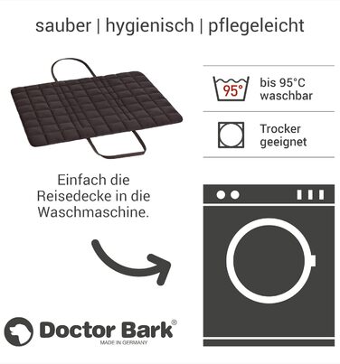 Сумка для собак та господарів Doctor Bark, зручна подорожня ковдра, підходить для алергіків, прання при 95°C, великий розмір, коричневий колір