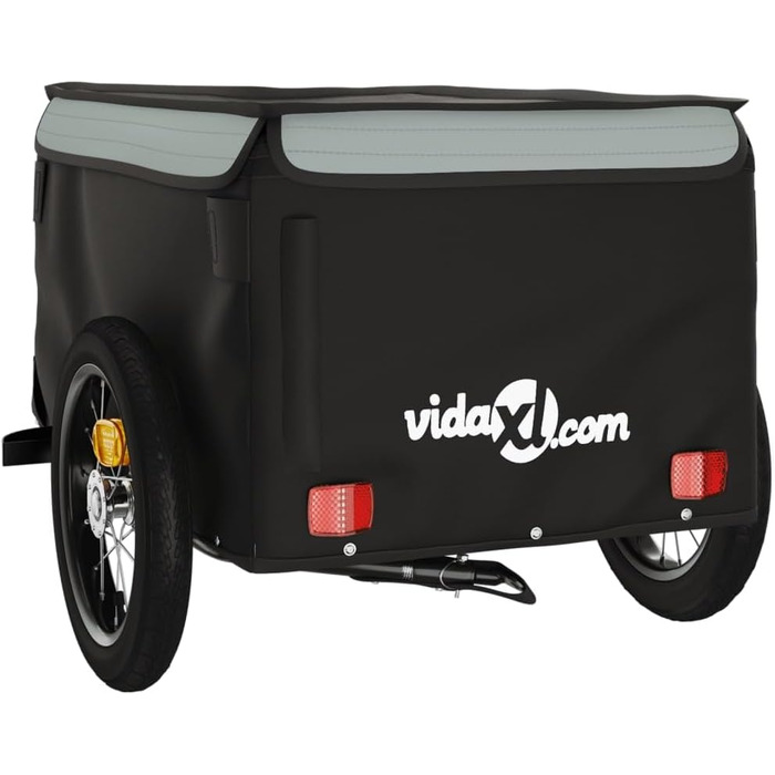 Причіп для велосипеда, переноска для собак, чорно-сірий, 30 кг, для щоденного транспортування, легко монтується