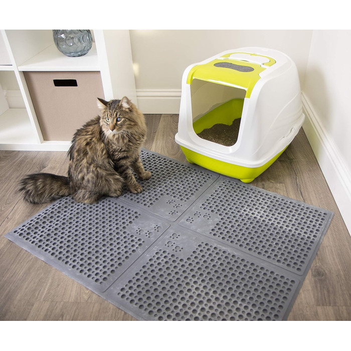 Килимок для туалету кота Petlinks Purr-FECT Paws, XL, сірий