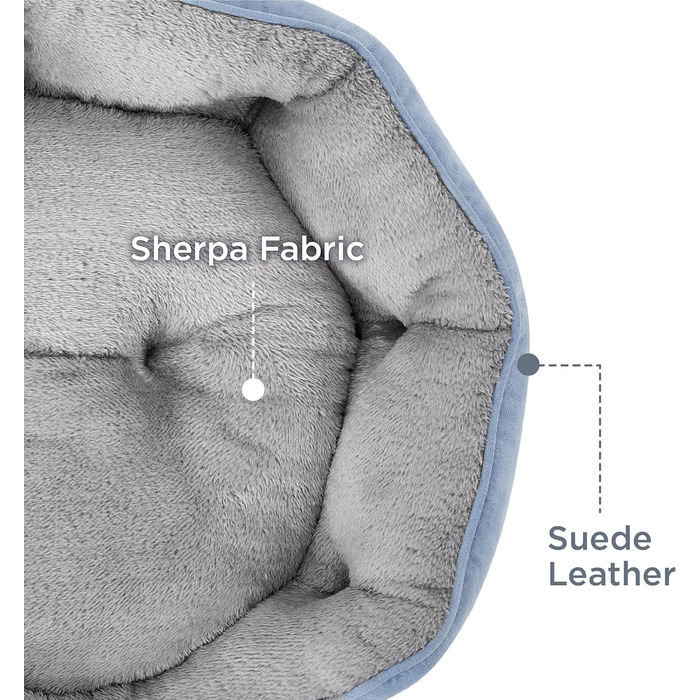 Лягу для котів BEDSURE, 51x48x15 см, з двостороннім внутрішнім подушечкою, місце для сну котів та маленьких собак