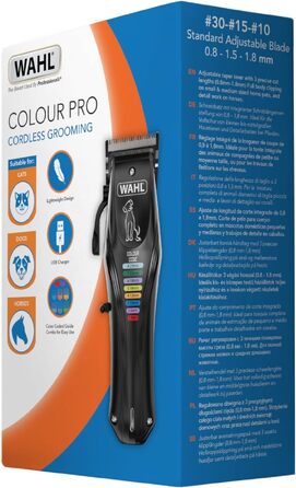 Машинка для стрижки тварин WAHL Animal Color Pro: акумуляторна, професійна, для собак, чорна