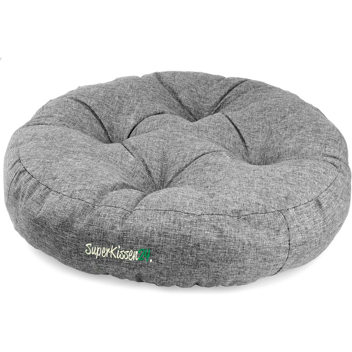 Гіркий лежак для собак середніх порід SuperKissen24 - водонепроникний лежак для котів - лежанка для собак з антикіготного матеріалу - антиалергенний та неслизький - лежанка для собак 60 x 14 см, сірий (XL)