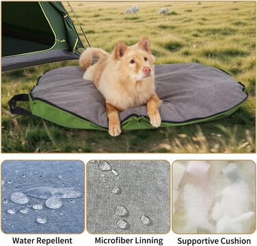 Водонепроникний килимок для собак на дачу, кемпінг та подорожі, L, денім блакитний