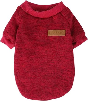 Теплий зимовий одяг для собак: куртка для чихуахуа та мопсів, червоний колір, розмір XL