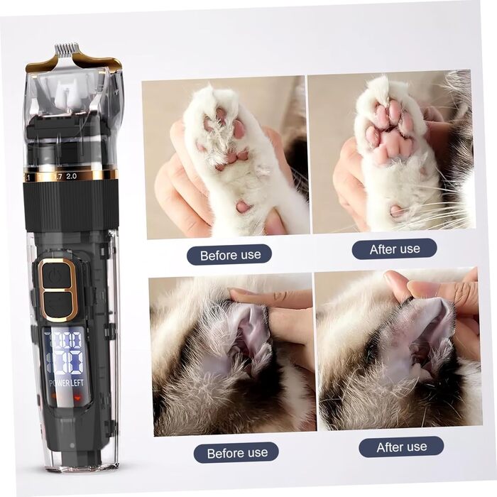 Машинка для стрижки тварин Happyyami: бездротова, тиха, з LED-дисплеєм та насадкою для собак та котів