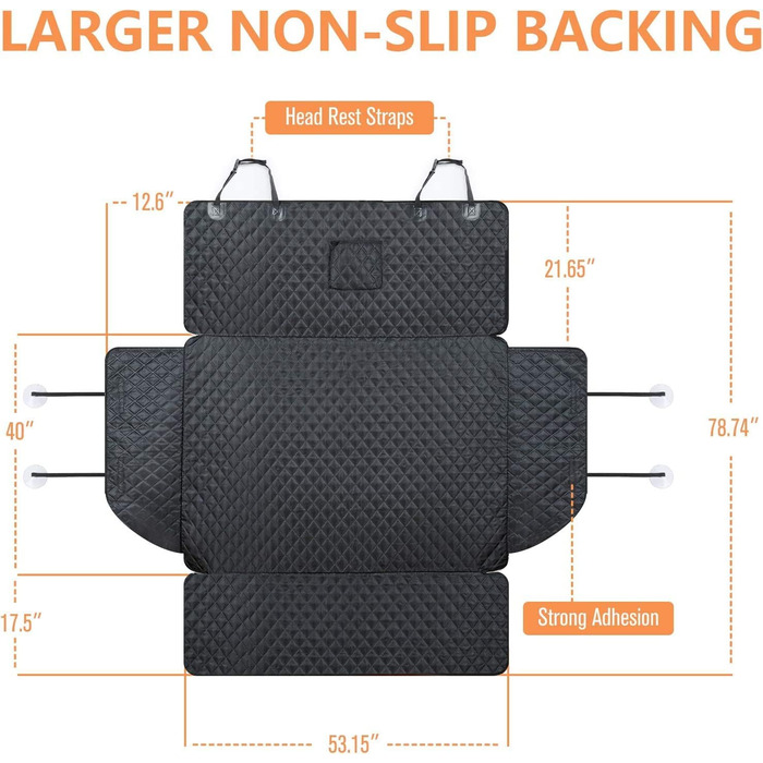 Захист для багажника автомобіля WOWBABEPETS: водовідштовхувальний килимок для собак у SUV, Vans. Великий розмір, неслизький.