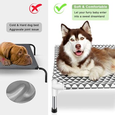 Підвищене собаче ліжко для вулиці, великий розмір, бавовна, антиковзні ніжки, до 45 кг (трикутник, X-Large)