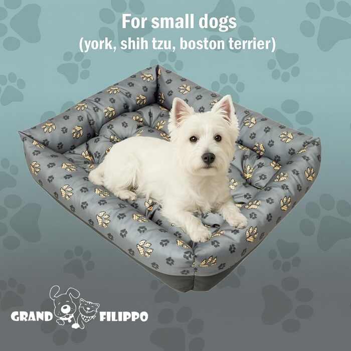 Водонепроникне ліжко для собак - ліжка для маленьких та великих собак - ліжко для собак з неслизьким дном - собачий кошик, собачий лежак 75x65x20 Великий слід