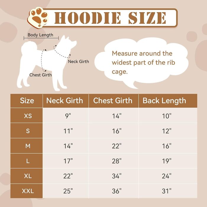 Теплий пуловер для великих собак, з капюшоном, кавового кольору, розмір XL. М'який, зручний, з капюшоном, для екстра великих собак.