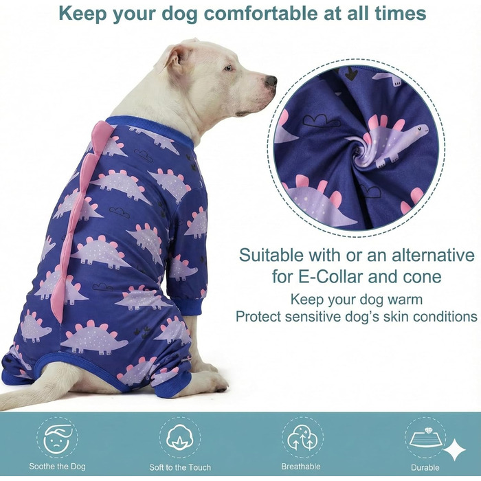 Комбінезон для собак великих порід LovinPet, чотирилапий, еластичний, з захистом від сонця (UV), антибактеріальний, для відновлення після операцій, зелено-оранжевий (чорний/рожевий), X-Large