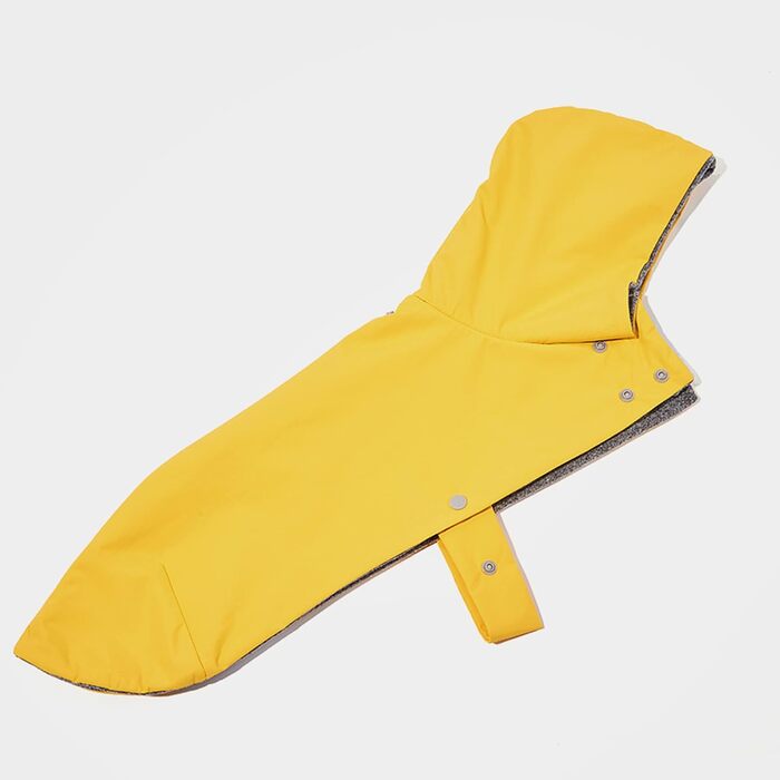 Водонепроникний дощовик Yigi з капюшоном та отвором для шлейки, з флісовою підкладкою, теплий, дихаючий пончо для собак, куртка для італійських віндхундів (X-Large)