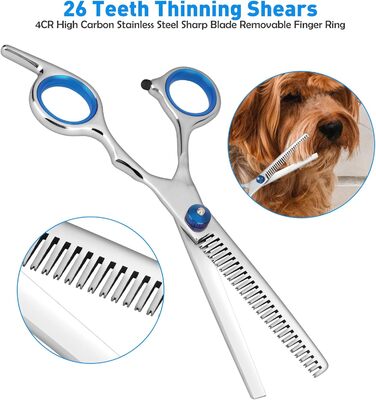 Ножиці для грумінгу собак та котів, професійні ножиці для догляду за шерстю, нержавіюча сталь