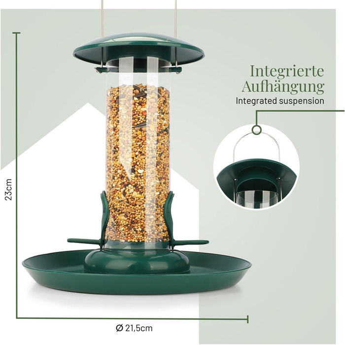 Пташник для диких птахів WILDLIFE HOME XL - годівниця для птахів, стійка до погодних умов, для саду та балкону