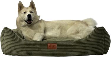 Крісло-лежанка для собак Leo4dog Olive, 100x80 см - зручне та миюче ліжко для маленьких, середніх та великих собак