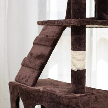 Кігтеточка для котів ESTEXO, 170 см, XXL, ігровий комплекс, кріплення для лазіння, коричнева
