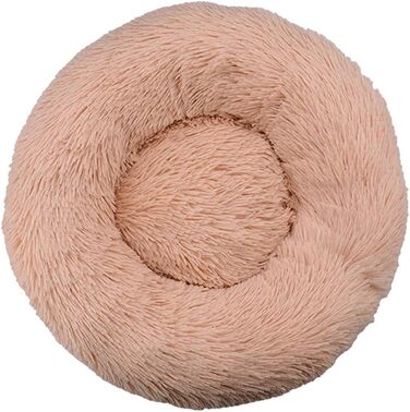 Кругле ліжко для собак та котів Chickw11, тепле м'яке ліжко-подушка Donut, миється, неслизьке, для маленьких, середніх та великих собак (110см, світло-персиковий)
