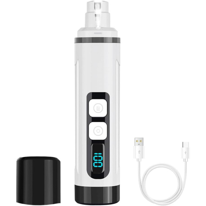 Електричний триммер для собак та котів MiOYOOW - безшумний, з LED-підсвіткою, 2 швидкості, 3 режими шліфування