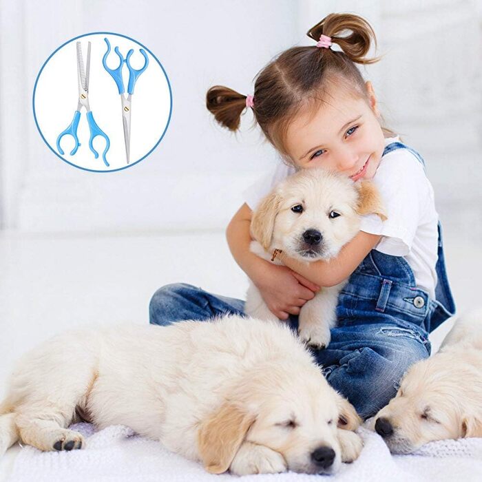 Професійний набір для грумінгу собак: ножиці, ножиці для вирівнювання, гребінець для догляду за шерстю