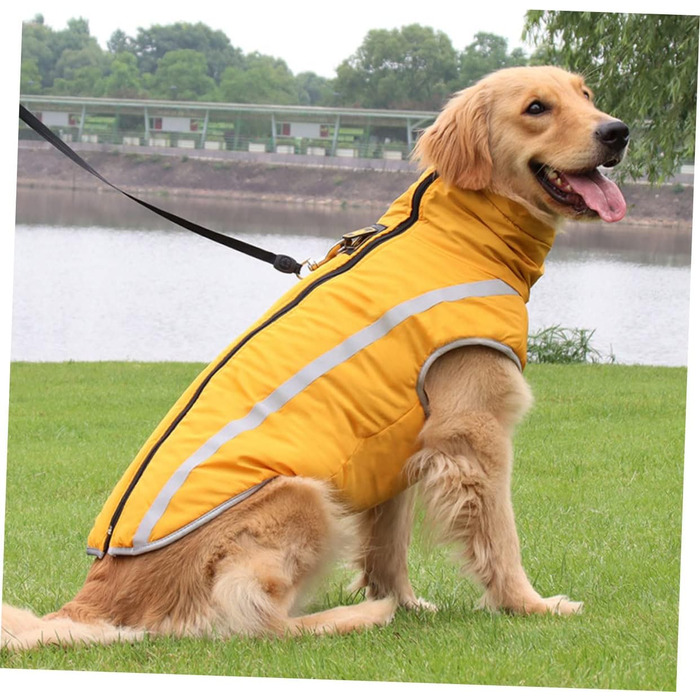 Водонепроникний дощовик для собак, жовтий, 55x68 см - дощовик для маленьких собак та цуценят