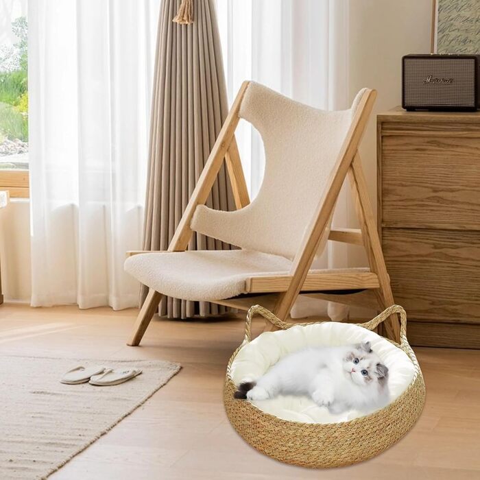 Кігтеточка-гніздо для котів Obelunrp, 43 см, круг, з м'яким подушкою, стійка до подряпин, для дому, для кошенят та великих котів