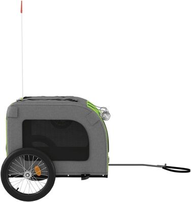 Фahrradanhänger Festnight: Причіп для велосипеда для собак чорного та сірого кольорів, 45 кг, зелено-сірий