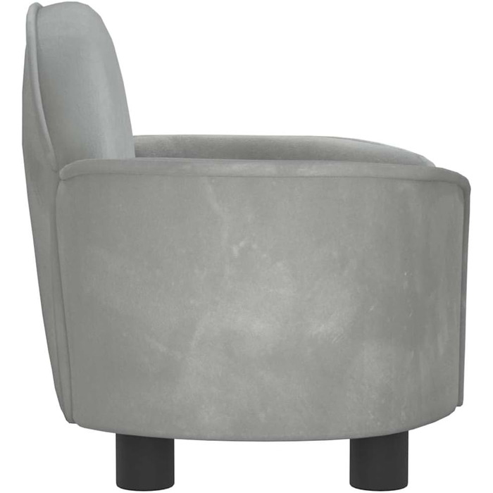 Крісло-ліжко для собак, м'яке ліжко для тварин, диван-софа для маленьких собак та котів, світло-сірий велюр