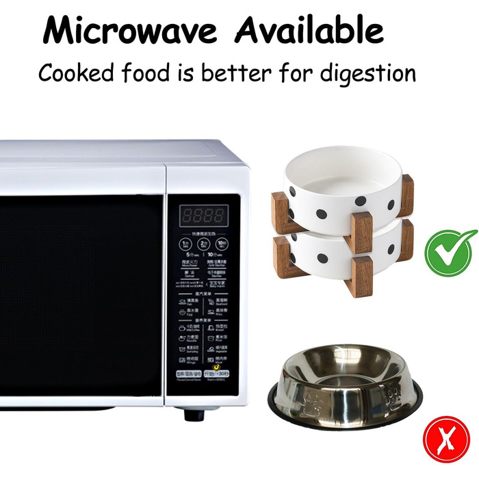 Набір мисок для котів та собак Petygooing з кераміки, на підставці, для корму та води, середнього розміру, неслизькі, набір з 2 мисок для котів, миска для маленьких та середніх собак (800 мл/3,6 (миски для цуценят/маленьких собак та котів 400 мл*2), чорні