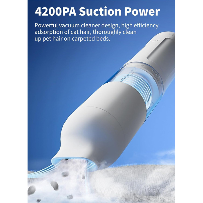 Набір для догляду за собакою з пилососом, видалення шерсті собак та котів, 4200Pa, 3 насадки, низький шум