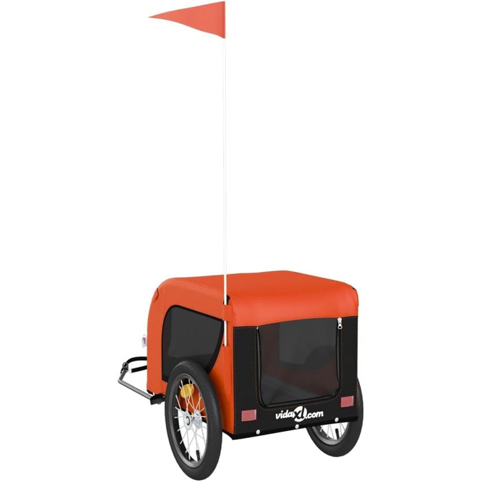 Причіп для велосипеда Gecheer для собак та котів, транспортний причіп для домашніх тварин, 124 x 65 x 66 см, оранжевий