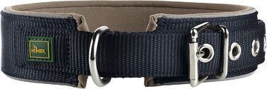 Нашийник для собак HUNTER NEOPREN REFLECT, нейлон, неопрен, з відбивачем, розмір M-L, 44-51 см, синій/коричневий