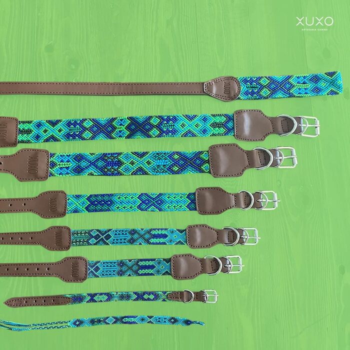 Собачий нашийник XUXO з веганської шкіри, ручна робота, водовідштовхувальний, міцний, розмір L, Bacalar