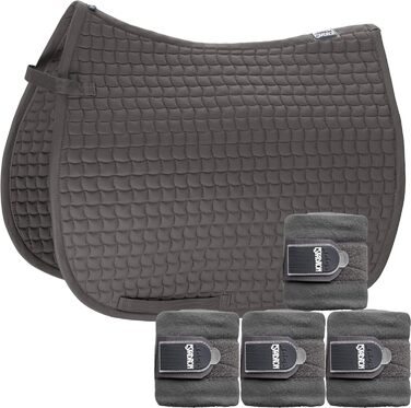 Ескадрон Комплект Базовий: підкова з флісовими бандажами, антрацит, розмір: Dressur (DL)