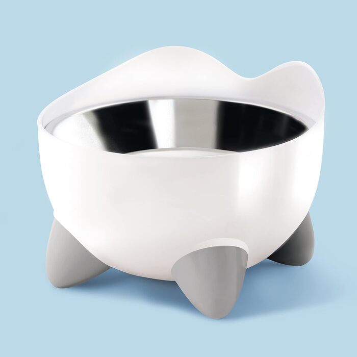 Catit Pixi Підвищений ергономічний миска для котів, 200 мл, білий