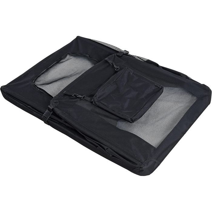 ESTEXO переносна вольєр для собак, транспортна коробка для тварин, переноска для котів, автобокc (XXXL, чорний)