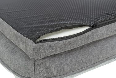 Ортопедичне ліжко для собак TRIXIE Vital Lino, сірий колір, 110 x 75 см. З Memory Foam, для літніх собак, суглобова підтримка. Артикул: 374052