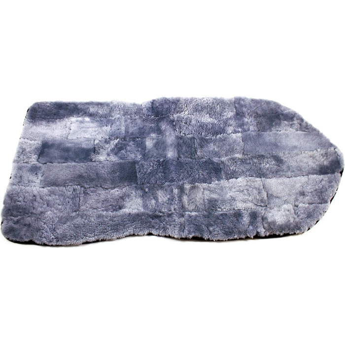Лежанка з натуральної овечої вовни Reissner Lammfelle Engel для кота та собаки (Patch, Mushroom, сірий)
