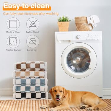 Незнімний чохол на автокрісло для собак, ворсистий килимок для домашніх тварин на заднє сидіння, водонепроникний та стійкий до подряпин килимок для подорожей, м'який захист для автомобілів, вантажівок та позашляховиків (63 x 138 см), в клітинку, світло-ко