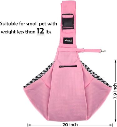 Сумка-переноска для собак та котів NATUYA, чорна (рожева), водонепроникна, для прогулянок та подорожей
