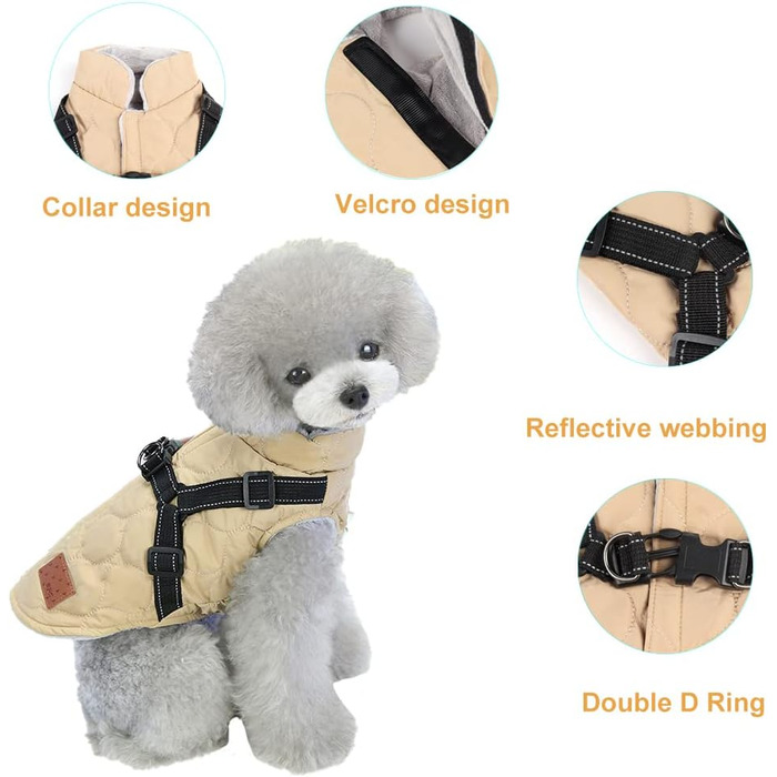 Теплий зимовий одяг для собак: куртка, жилетка, пуловер. Відбиваючий елемент, бавовна, без рукавів. Розмір S, колір рожевий